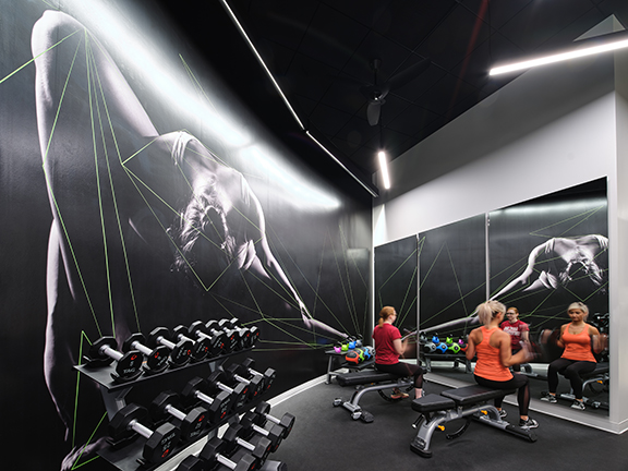 R&H Aspect fitness center gym area